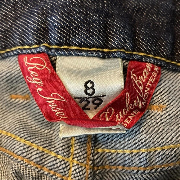 Lucky Brand Jeans Womens Sz 8 Lola Bootcut Stretch Dark Denim Low Rise Pockets‎ - Picture 7 of 12